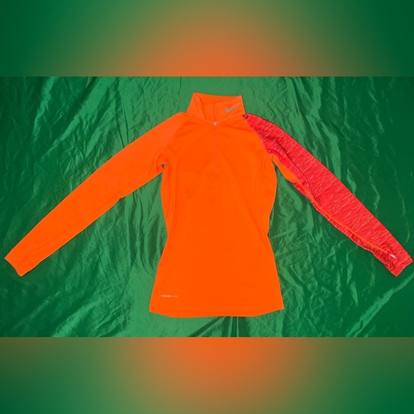 Nike Pro Combat Orange Women's High Neck Sweater size XS - Picture 2 of 9